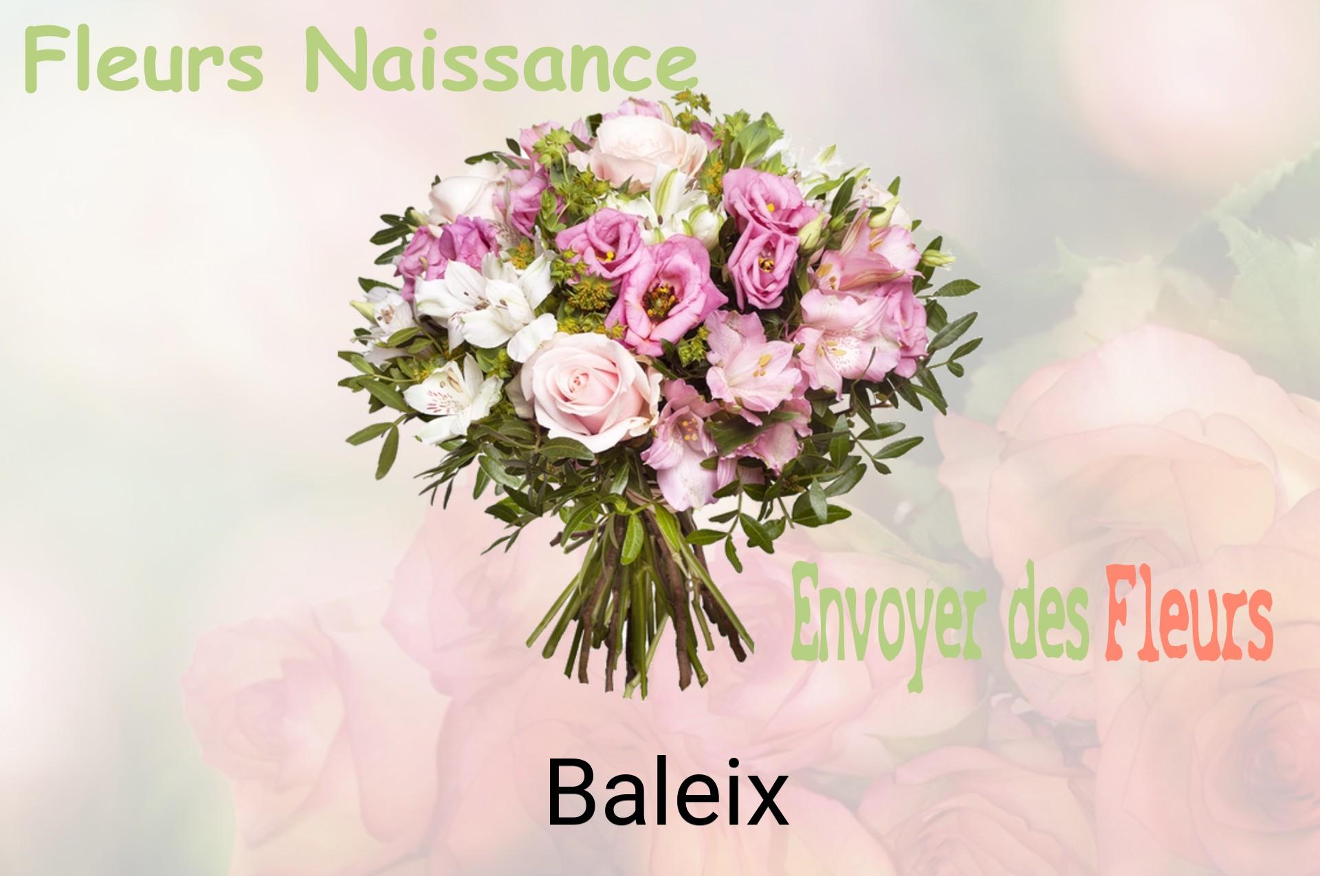 Bouquet de fleurs de naissance livré à Baleix